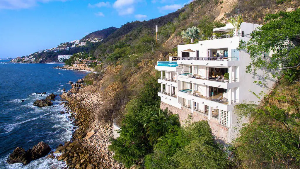 Aerial view of wedding venue Villa Balboa located in Puerto Vallarta