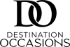 Destination Occasion event planning logo in black and white.